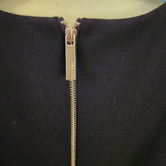 Calvin Klein Black Sleeveless Grommet Detail Sheath Dress Size 6 - Picture 5 of 7